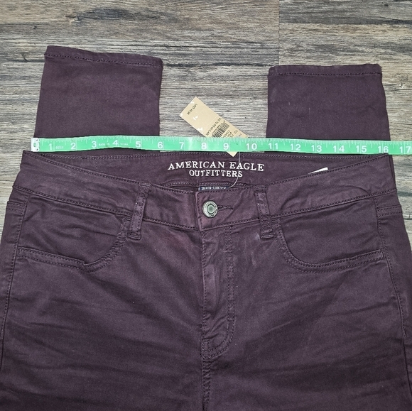 AEO Jeggings Size 12 Regular Classic Wine Sateen NWT - Picture 6 of 8